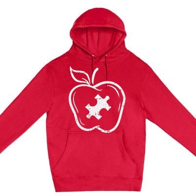 Autism Teacher Special Education Awareness Apple Premium Pullover Hoodie