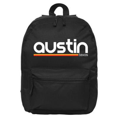 Austin Texas Souvenir Vintage Funny Texas Austin 16 in Basic Backpack