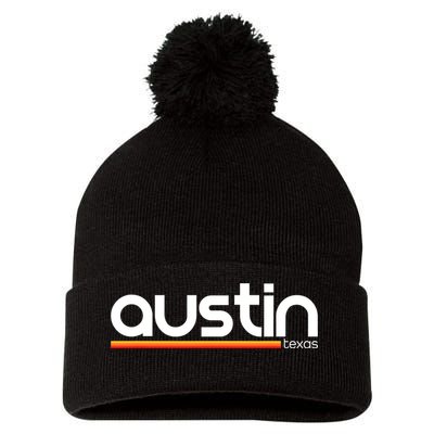 Austin Texas Souvenir Vintage Funny Texas Austin Pom Pom 12in Knit Beanie