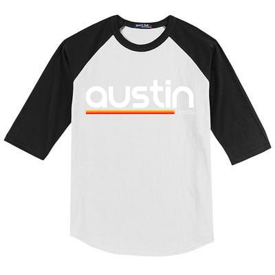Austin Texas Souvenir Vintage Funny Texas Austin Kids Colorblock Raglan Jersey