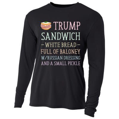 Anti Trump Sandwich Sign Funny Cooling Performance Long Sleeve Crew