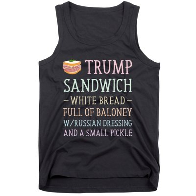 Anti Trump Sandwich Sign Funny Tank Top