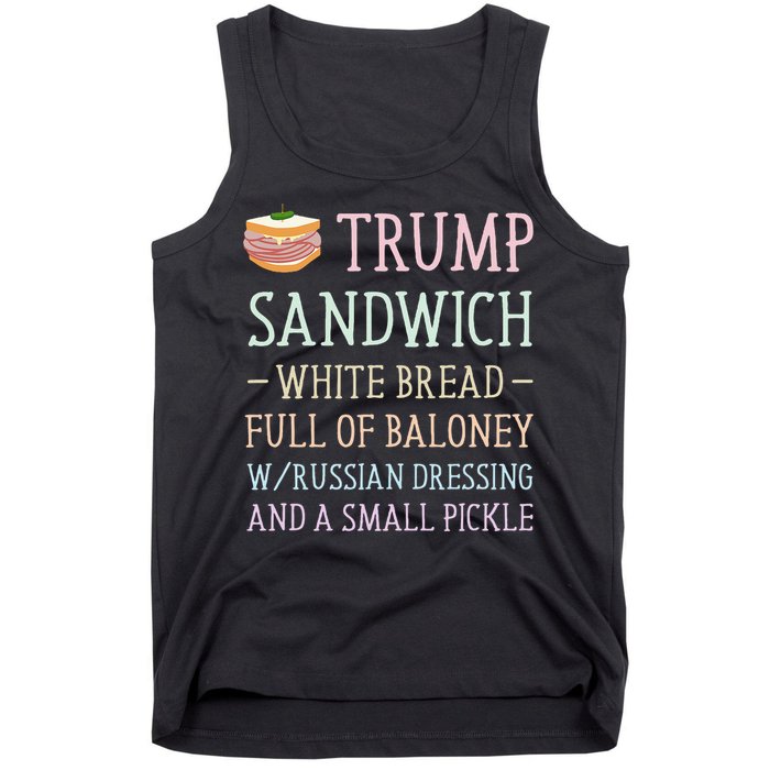 Anti Trump Sandwich Sign Funny Tank Top