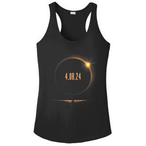 America Totality Spring 4 08 24 Total Solar Eclipse 2024 Ladies PosiCharge Competitor Racerback Tank