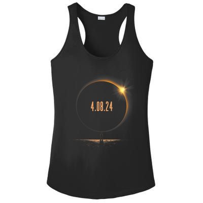 America Totality Spring 4 08 24 Total Solar Eclipse 2024 Ladies PosiCharge Competitor Racerback Tank