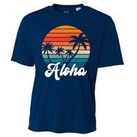 Aloha Tropical Sunset Vintage Vacation Cooling Performance Crew T-Shirt