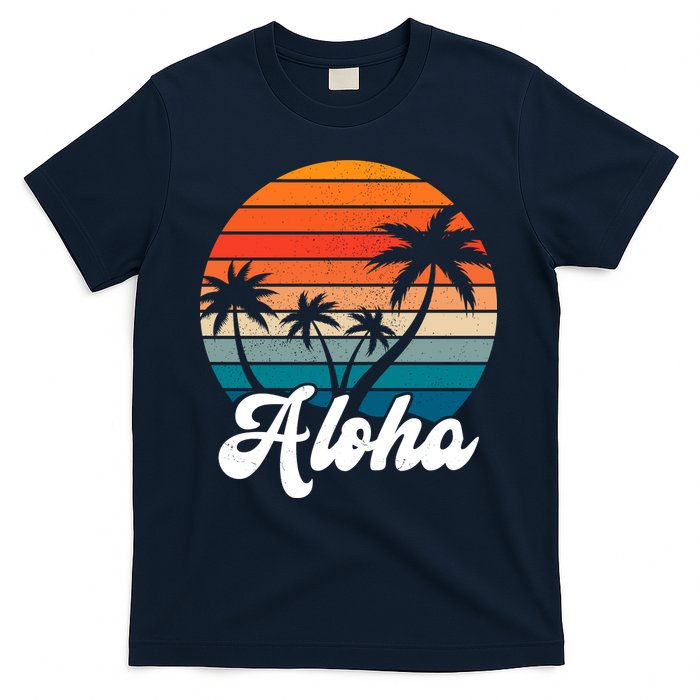 Aloha Tropical Sunset Vintage Vacation T-Shirt