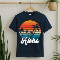 Aloha Tropical Sunset Vintage Vacation T-Shirt