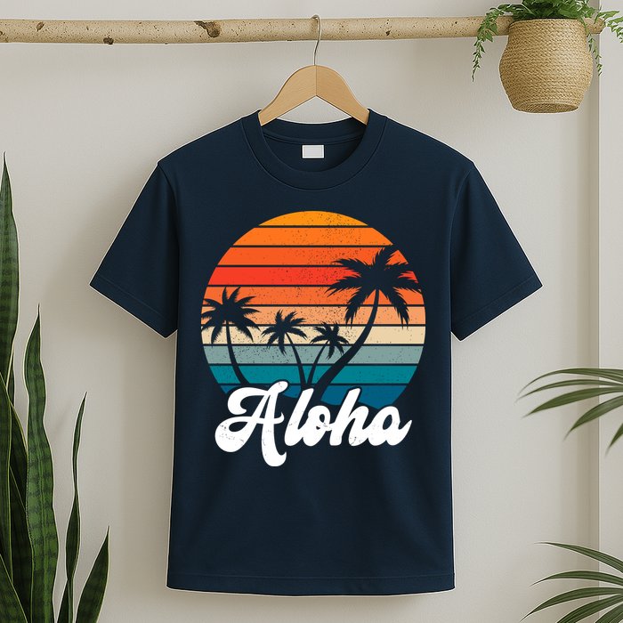 Aloha Tropical Sunset Vintage Vacation T-Shirt