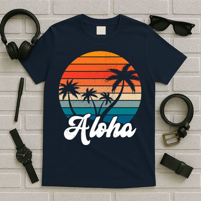 Aloha Tropical Sunset Vintage Vacation T-Shirt