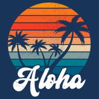 Aloha Tropical Sunset Vintage Vacation T-Shirt