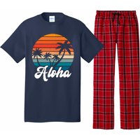 Aloha Tropical Sunset Vintage Vacation Pajama Set