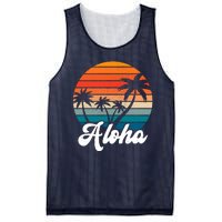 Aloha Tropical Sunset Vintage Vacation Mesh Reversible Basketball Jersey Tank