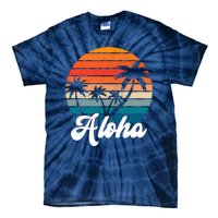 Aloha Tropical Sunset Vintage Vacation Tie-Dye T-Shirt