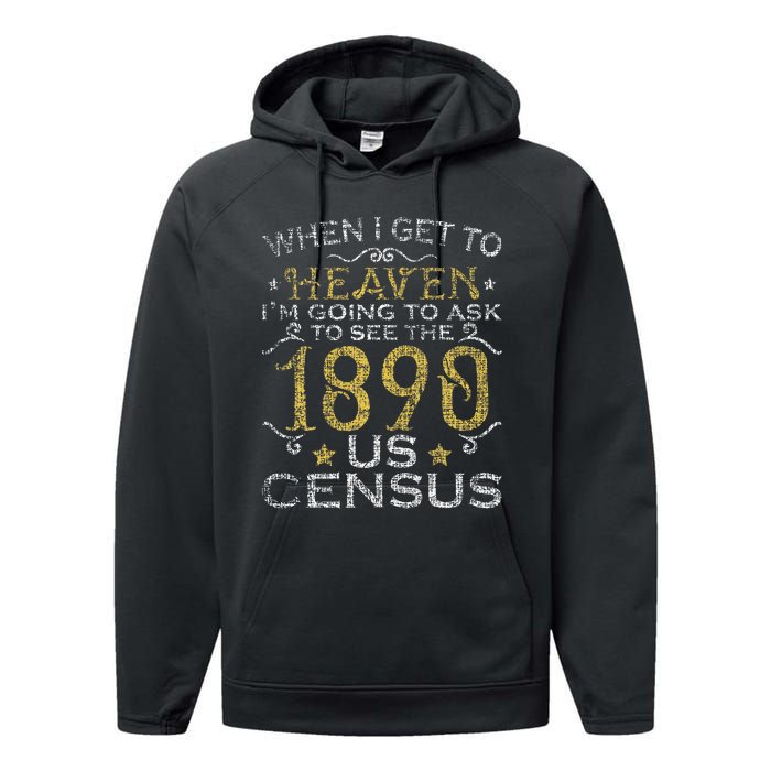 Ask To See The 1890 US Census Genealogy Genealogist Ancestry Performance Fleece Hoodie