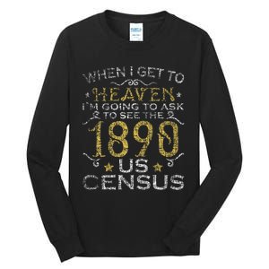 Ask To See The 1890 US Census Genealogy Genealogist Ancestry Tall Long Sleeve T-Shirt