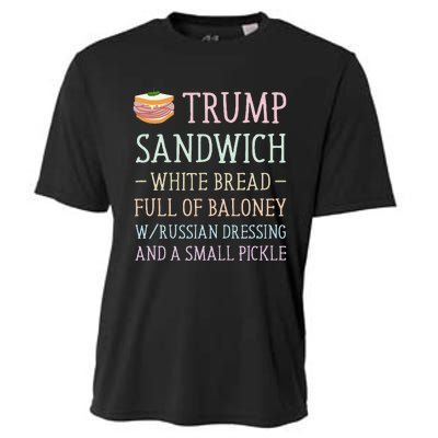 Anti Trump Sandwich Sign Funny Cooling Performance Crew T-Shirt