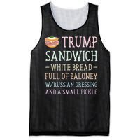 Anti Trump Sandwich Sign Funny Mesh Reversible Basketball Jersey Tank