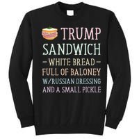 Anti Trump Sandwich Sign Funny Tall Sweatshirt