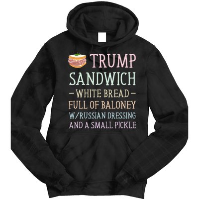 Anti Trump Sandwich Sign Funny Tie Dye Hoodie