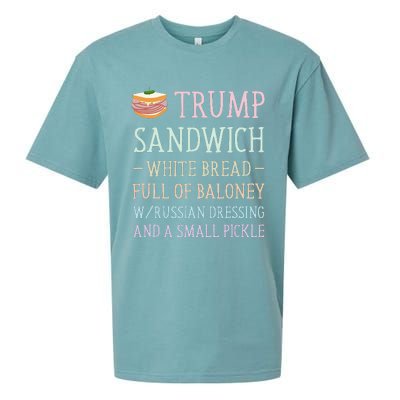 Anti Trump Sandwich Sign Funny Sueded Cloud Jersey T-Shirt