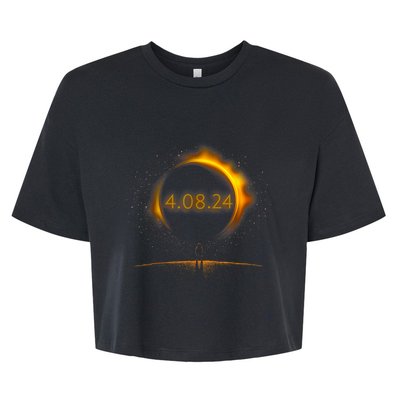 America Totality Spring 4.08.24 Total Solar Eclipse 2024 Bella+Canvas Jersey Crop Tee