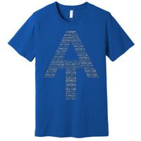 Appalachian Trail Symbol Word Cloud With Us Staates Premium T-Shirt