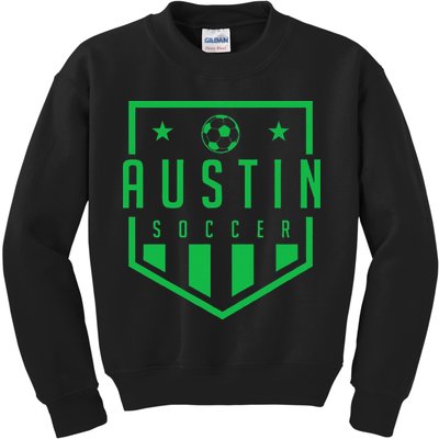 Austin Texas Soccer  Futbol Jersey Kit Badge Match Kids Sweatshirt