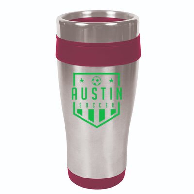 Austin Texas Soccer  Futbol Jersey Kit Badge Match 16oz Travel Tumbler