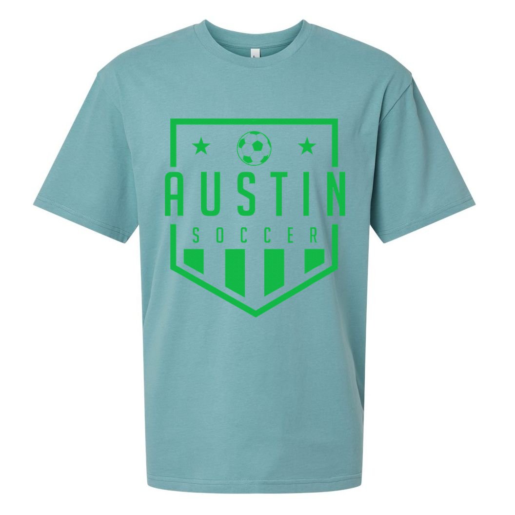 Austin Texas Soccer  Futbol Jersey Kit Badge Match Sueded Cloud Jersey T-Shirt
