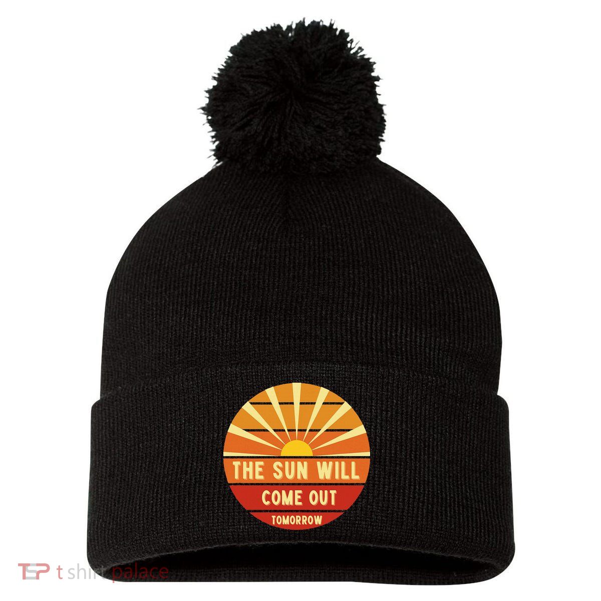 Annie The Sun Will Come Out Tomorrow Pom Pom 12in Knit Beanie