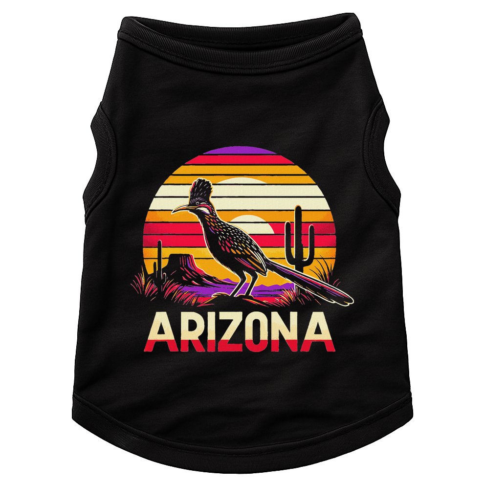 Arizona T State Of Arizona Cactus Arizona Roadrunner Doggie Tank