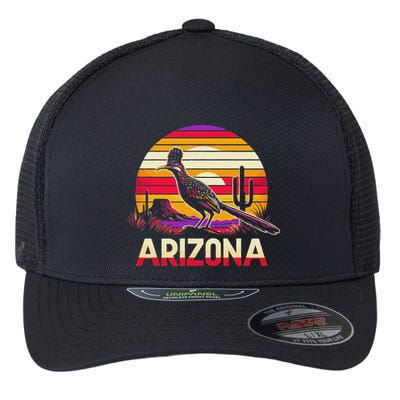 Arizona T State Of Arizona Cactus Arizona Roadrunner Flexfit Unipanel Trucker Cap