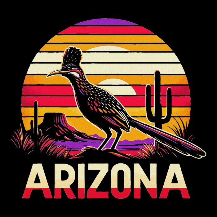 Arizona T State Of Arizona Cactus Arizona Roadrunner Cooling Performance Crew T-Shirt