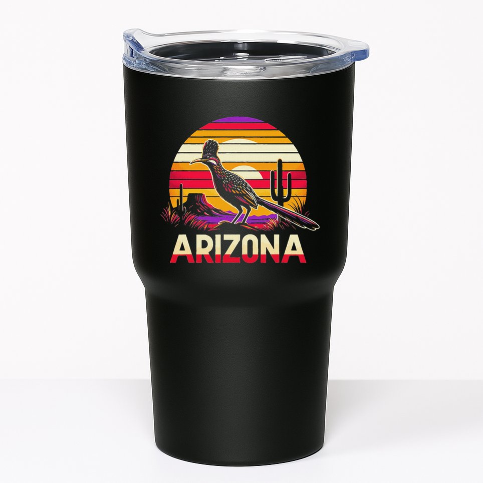 Arizona T State Of Arizona Cactus Arizona Roadrunner Tumbler