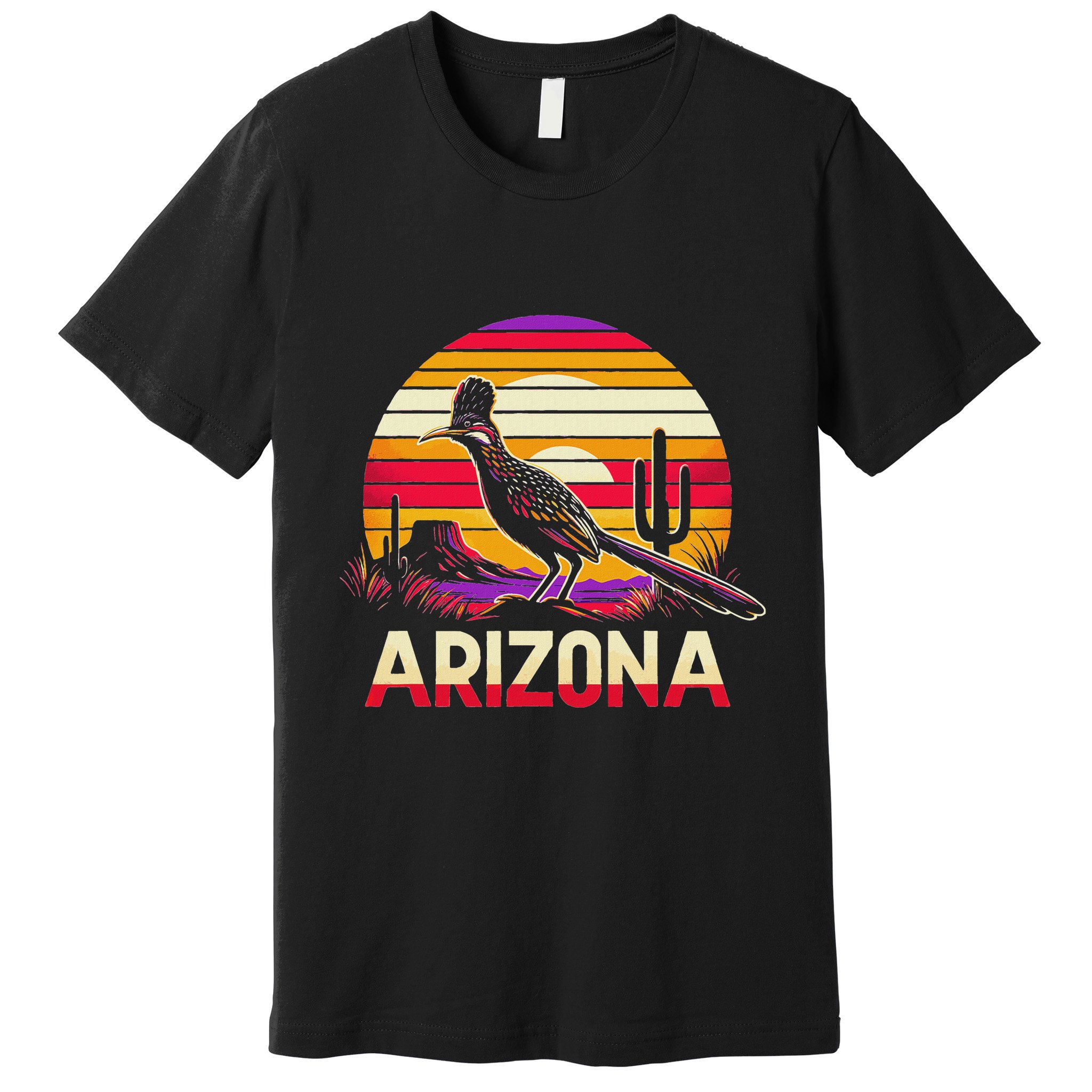 Arizona T State Of Arizona Cactus Arizona Roadrunner Premium T-Shirt