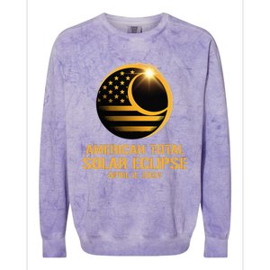 American Total Solar Eclipse April 8 2024 Totality Astronomy Colorblast Crewneck Sweatshirt