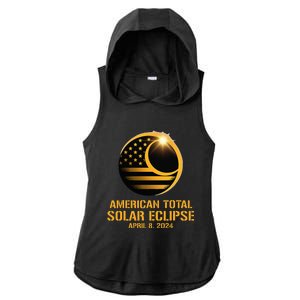 American Total Solar Eclipse April 8 2024 Totality Astronomy Ladies PosiCharge Tri-Blend Wicking Draft Hoodie Tank