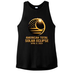 American Total Solar Eclipse April 8 2024 Totality Astronomy Ladies PosiCharge Tri-Blend Wicking Tank