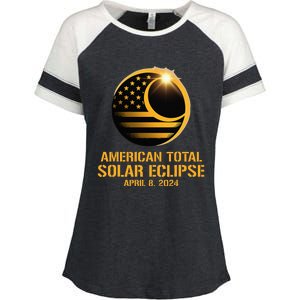 American Total Solar Eclipse April 8 2024 Totality Astronomy Enza Ladies Jersey Colorblock Tee