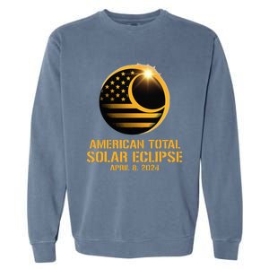 American Total Solar Eclipse April 8 2024 Totality Astronomy Garment-Dyed Sweatshirt