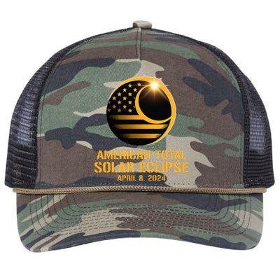 American Total Solar Eclipse April 8 2024 Totality Astronomy Retro Rope Trucker Hat Cap