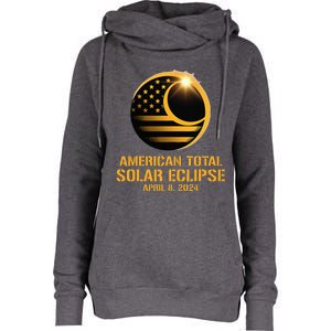 American Total Solar Eclipse April 8 2024 Totality Astronomy Womens Funnel Neck Pullover Hood