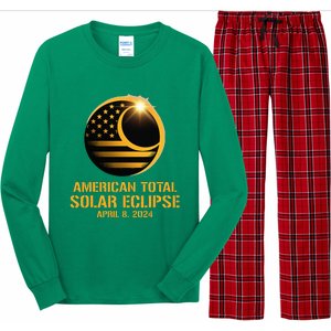 American Total Solar Eclipse April 8 2024 Totality Astronomy Long Sleeve Pajama Set