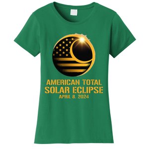 American Total Solar Eclipse April 8 2024 Totality Astronomy Women's T-Shirt