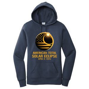 American Total Solar Eclipse April 8 2024 Totality Astronomy Women's Pullover Hoodie