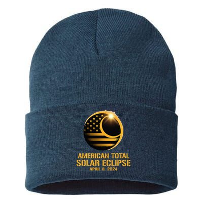 American Total Solar Eclipse April 8 2024 Totality Astronomy Sustainable Knit Beanie