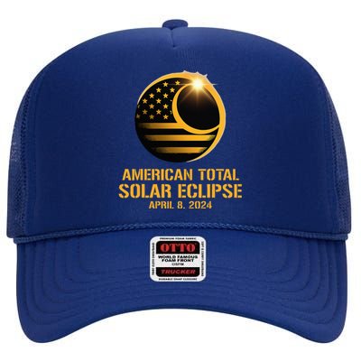 American Total Solar Eclipse April 8 2024 Totality Astronomy High Crown Mesh Back Trucker Hat