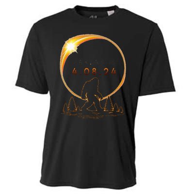 Arkansas Total Solar Eclipse 2024 Bigfoot Solar Eclipse Cooling Performance Crew T-Shirt