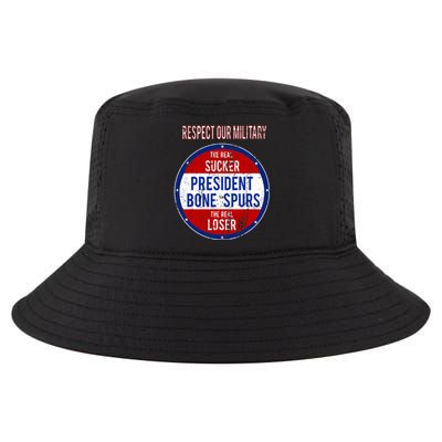 Anti Trump Sucker Loser We Respect Our Military Cool Comfort Performance Bucket Hat